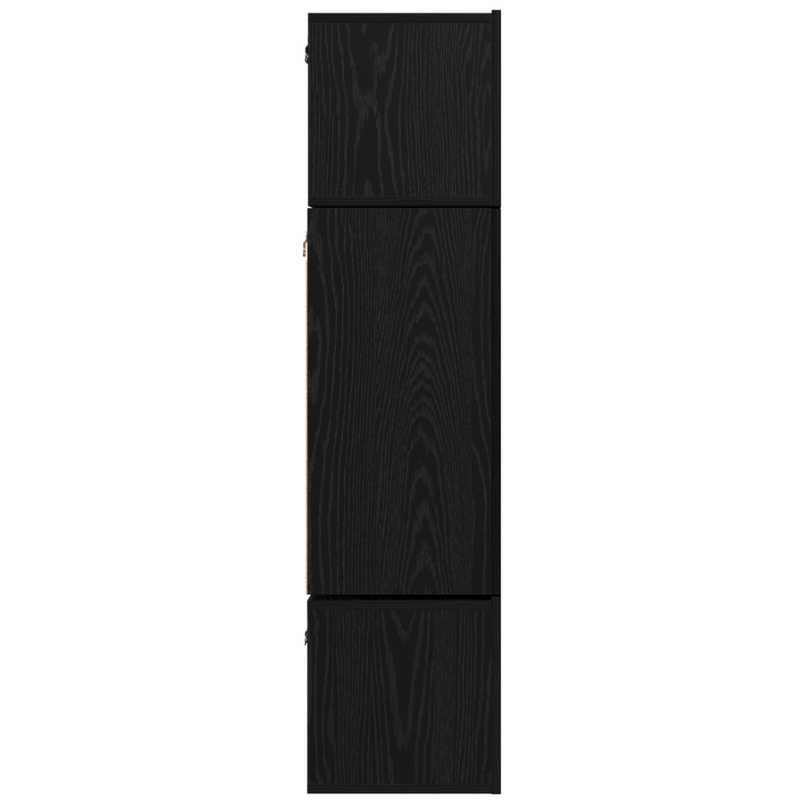 Tv-meubelset 6 pcs Zwart eiken 80 x 30 x 30 cm Bewerkt hout
