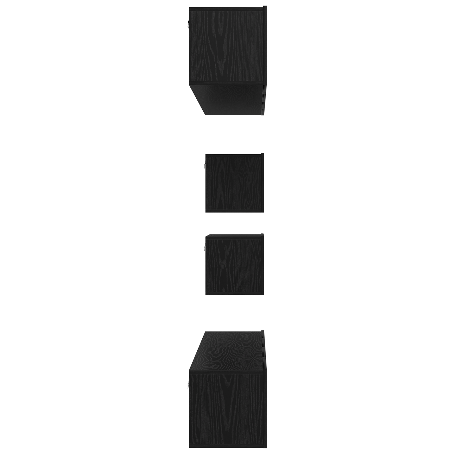 TV-kast met opslag met de deur 6 pcs Zwart eiken 80 x 30 x 30.5 cm
