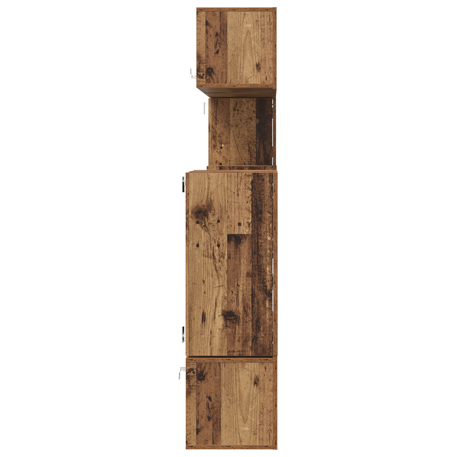 Tv-meubelset 8 pcs Oude hout Medium 30.5 x 30 x 30 cm