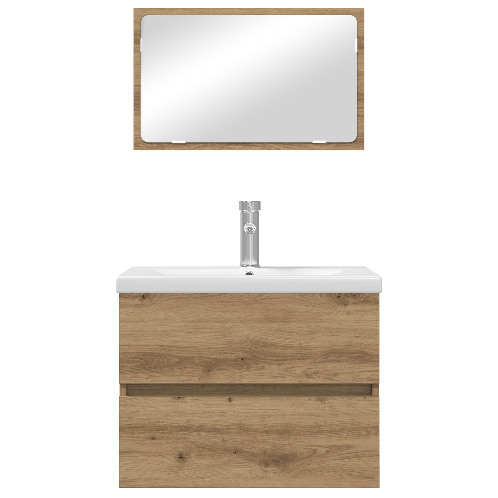 Badkamermeubelset 3 pcs Zwart eiken 60 x 38.5 x 45 cm