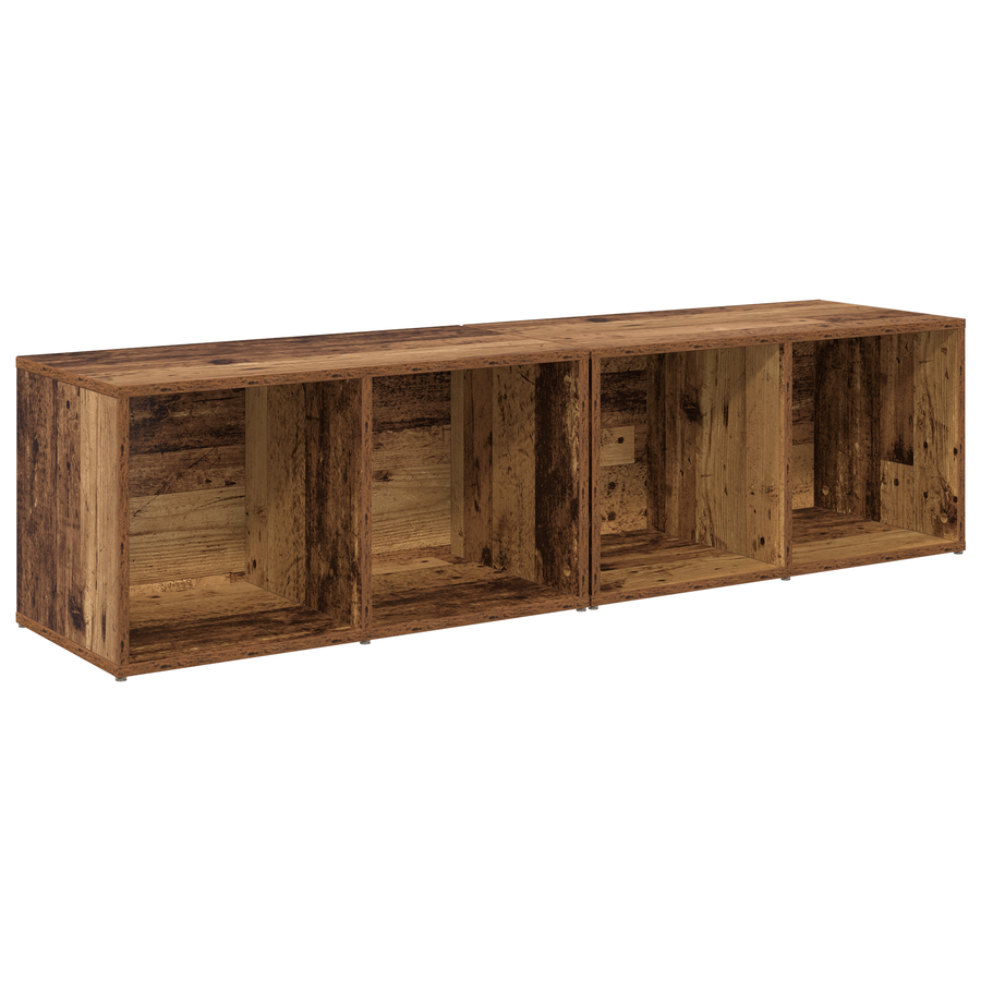 Tv-meubelset 2 pcs Oud Hout 37 x 35 x 107 cm Bewerkt hout