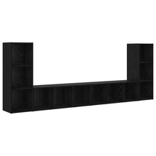 TV-kast 4 pcs Zwart eiken 37 x 35 x 107.5 cm Engineered hout