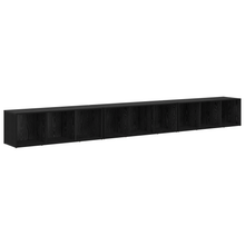 TV-kast 3 pcs Zwart eiken 37 x 35 x 107,5 cm