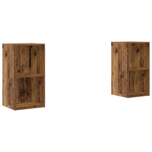 Wand TV Kast 2 pcs Oude hout 37 x 37 x 72 cm Bewerkt hout