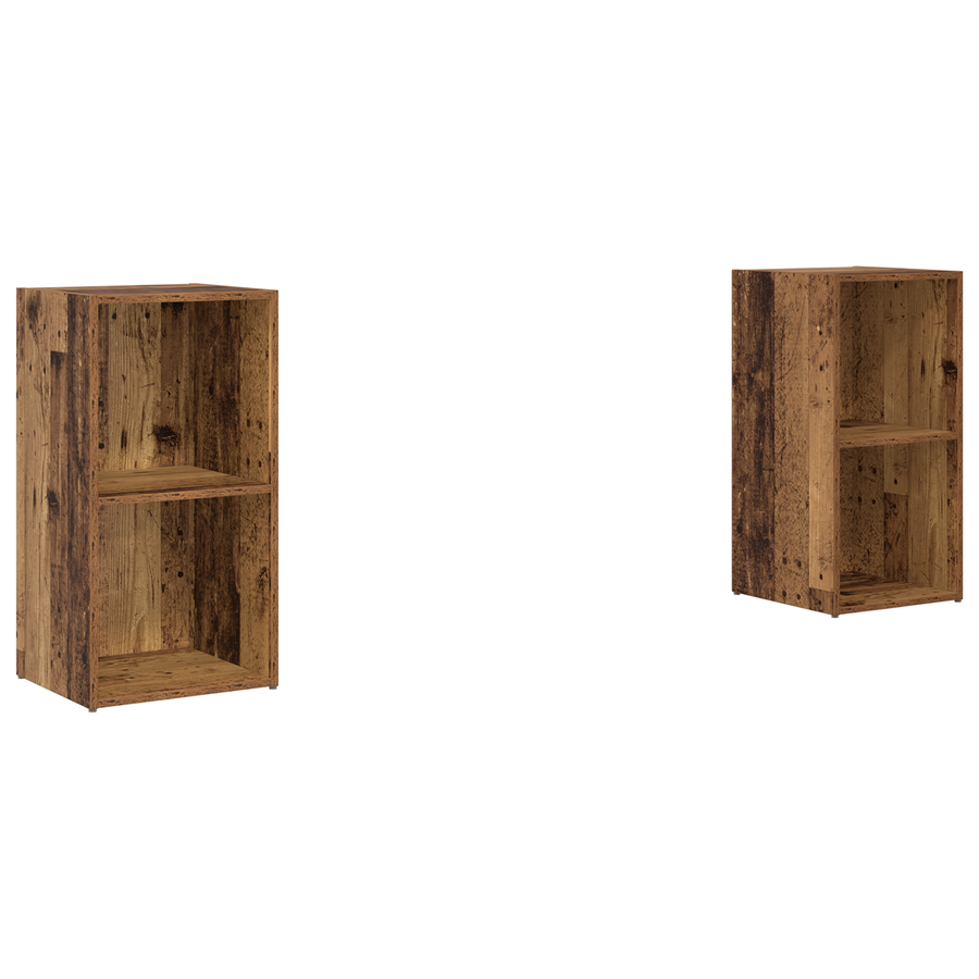 Tv-meubelset 2 pcs Oude hout 72 x 35 x 36.5 cm Bewerkt hout