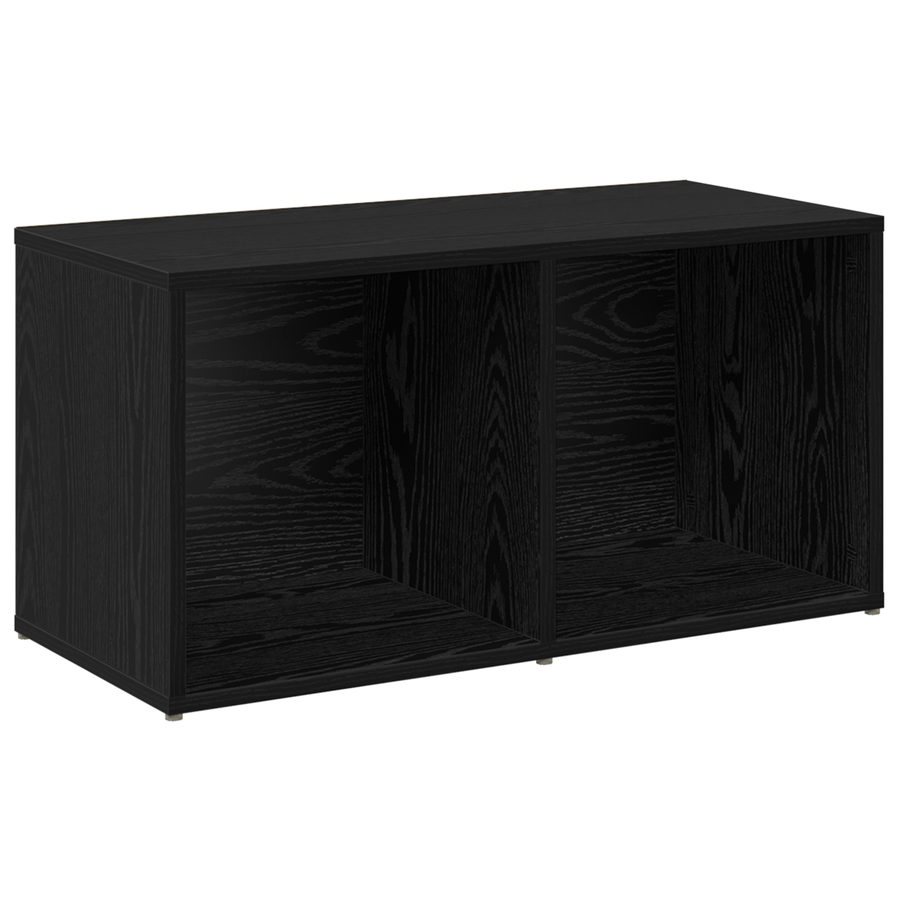 Tv-meubelset 2 pcs Zwart eiken 72 x 35 x 36.5 cm Bewerkt hout