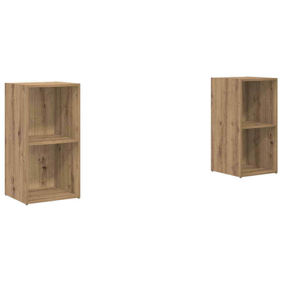 Tv-meubelset 2 pcs Ambachtelijk eiken 72 x 35 x 36.5 cm