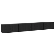 Tv-meubelset 4 stuks zwart eiken 60x30x30 cm