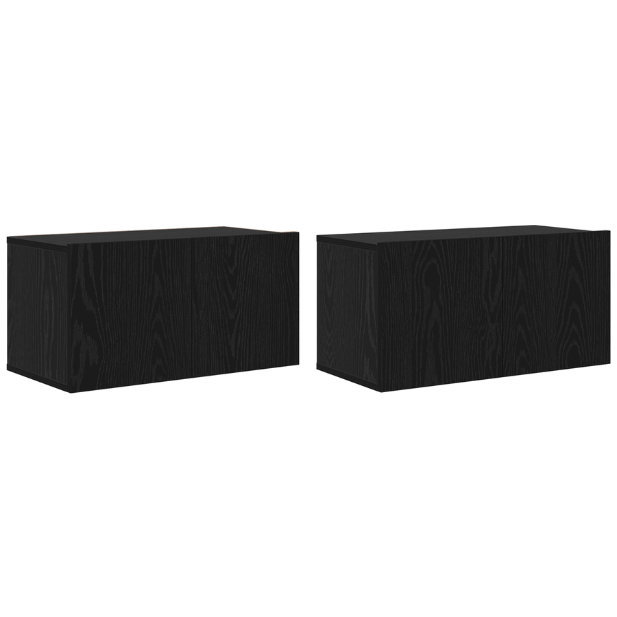 Tv-meubelset 4 pcs Zwart eiken Medium 30 x 60 x 30.5 cm