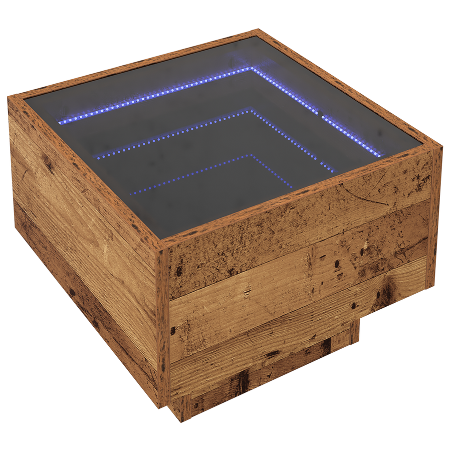 Opbergkast Oud hout 40 x 40 x 30 cm Geengineerd hout, Glas
