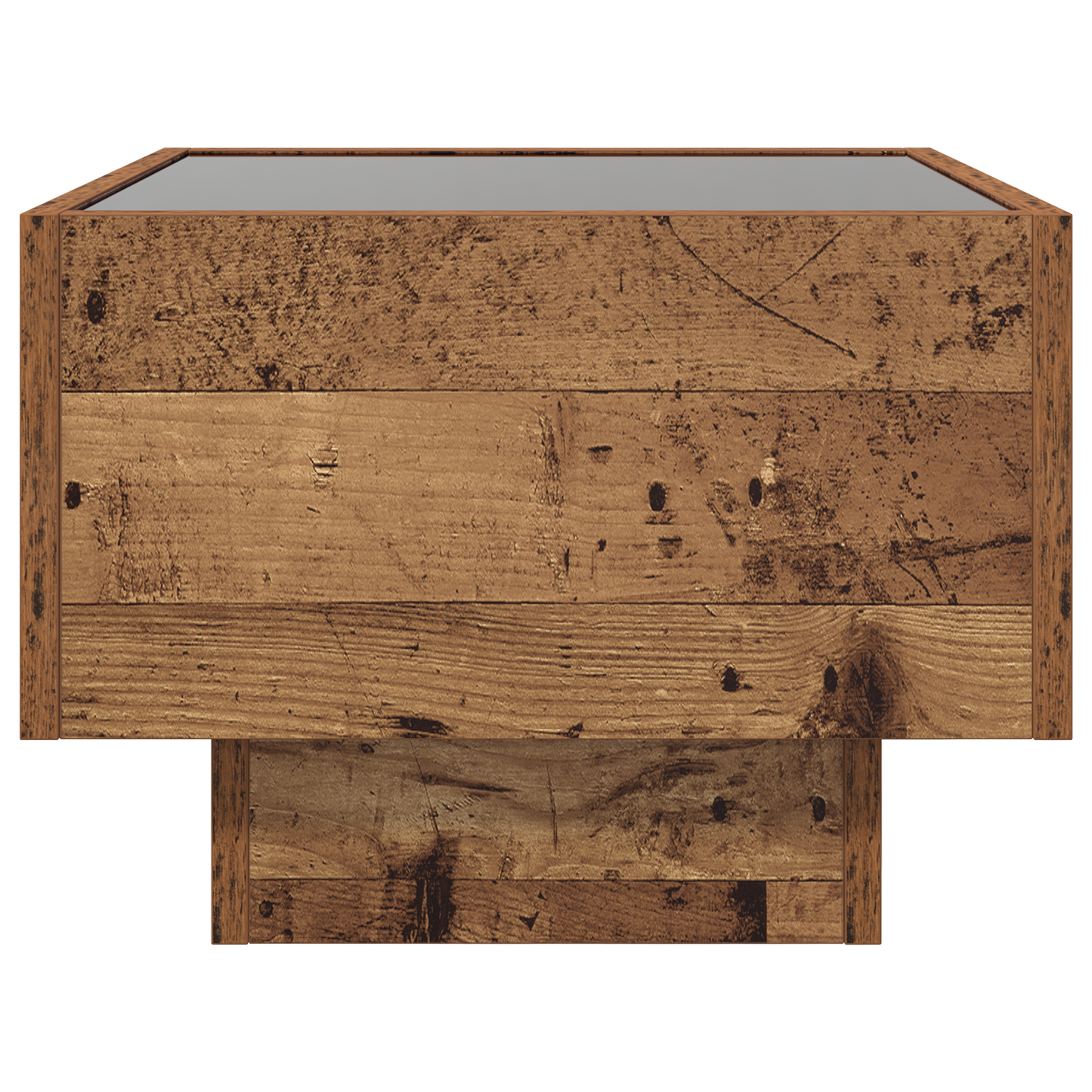 Opbergkast Oud hout 40 x 40 x 30 cm Geengineerd hout, Glas