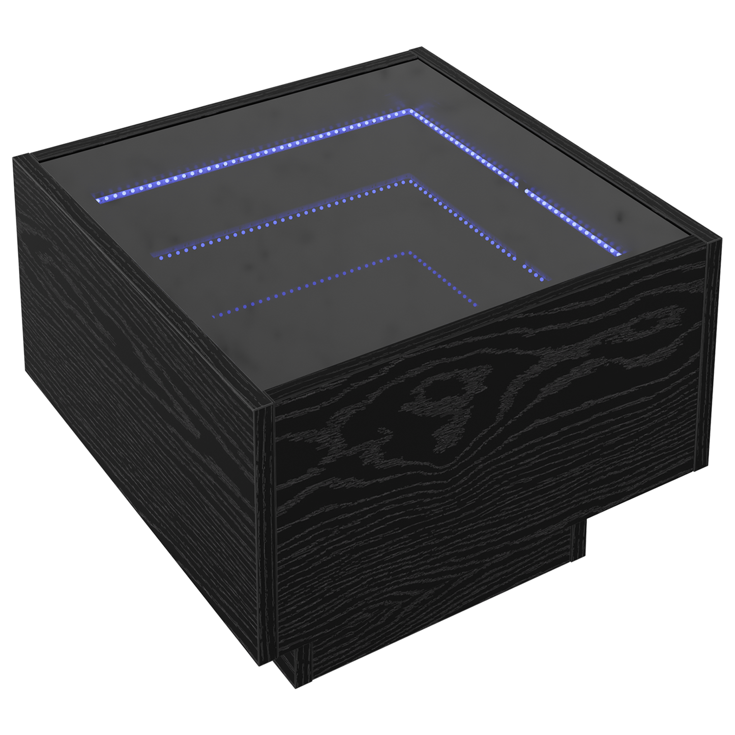 Opbergkast Zwart eiken 40 x 40 x 30 cm Geengineerd hout, Glas