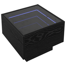 Opbergkast Zwart eiken 40 x 40 x 30 cm Geengineerd hout, Glas