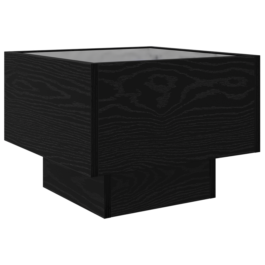 Opbergkast Zwart eiken 40 x 40 x 30 cm Geengineerd hout, Glas