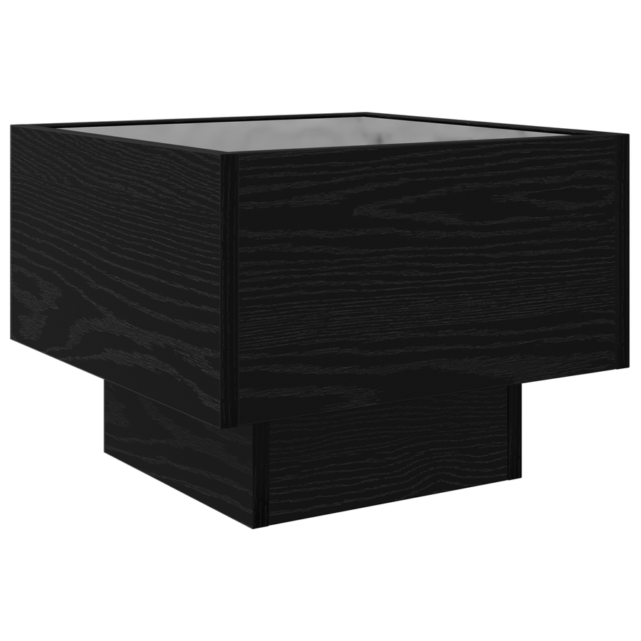 Opbergkast Zwart eiken 40 x 40 x 30 cm Geengineerd hout, Glas