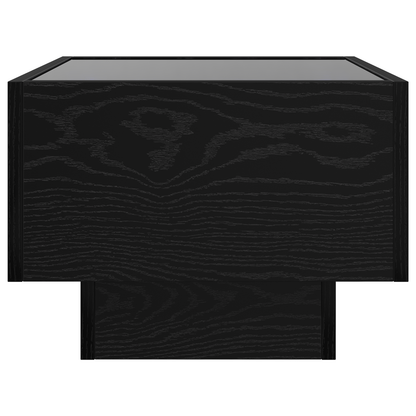 Opbergkast Zwart eiken 40 x 40 x 30 cm Geengineerd hout, Glas