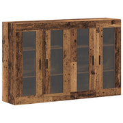 Wandkasten 2 stuks gerecycled hout 69,5x34x90 cm