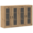 Wandkasten 2 stuks 69.5x34x90 cm gefabriceerd hout