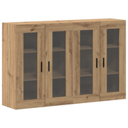 Wandkasten 2 stuks 69.5x34x90 cm gefabriceerd hout