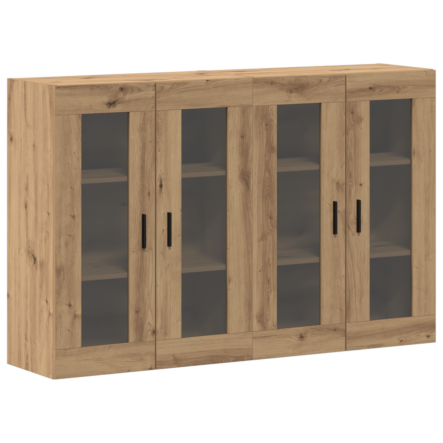 Wandkasten 2 stuks Artisan Eiken 69.5x34x90 cm Gefabriceerd hout