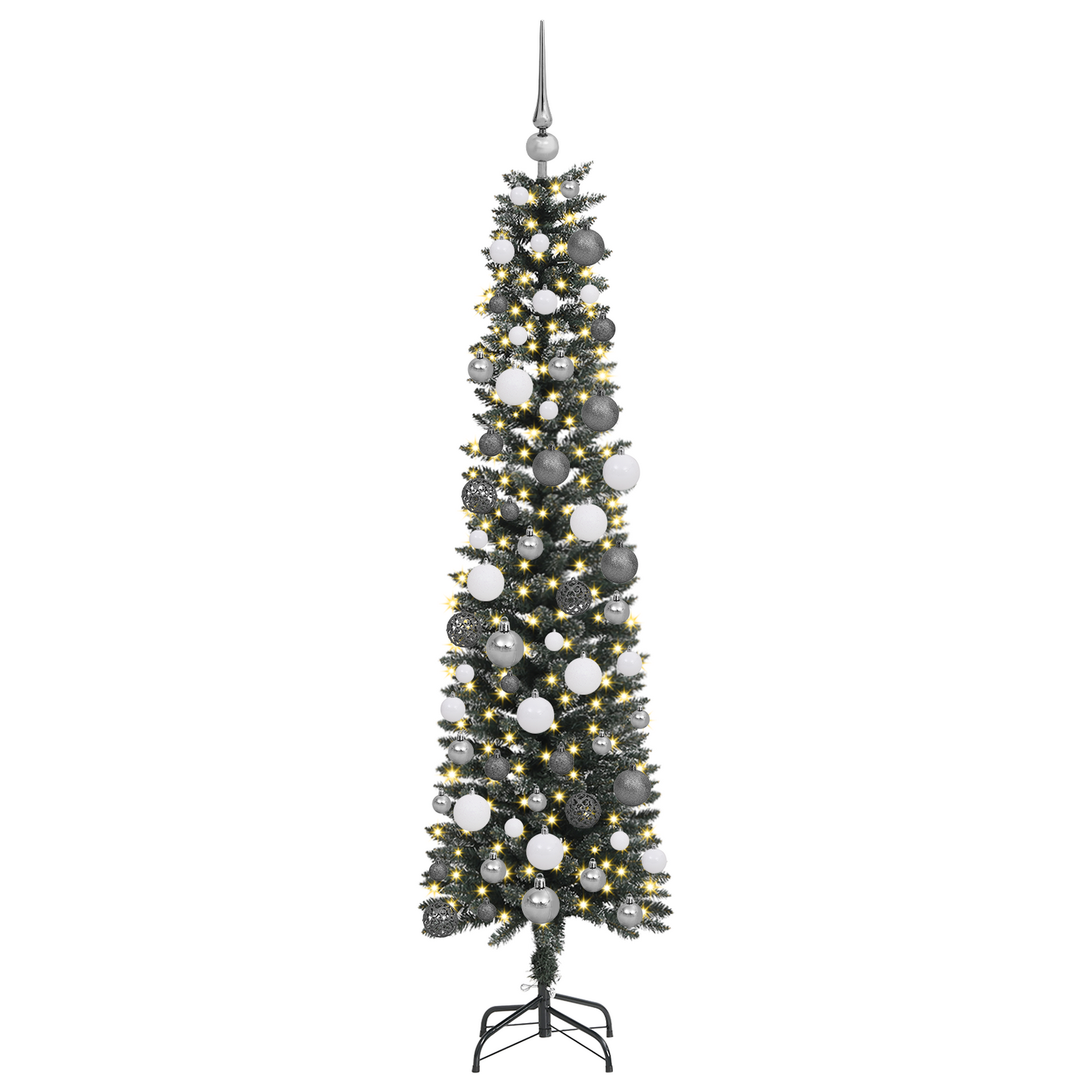 Kerstboom with Decorative String Lights Groen 180 cm PVC