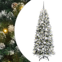 Kerstboom with Decorative String Lights Wit 180 cm PVC