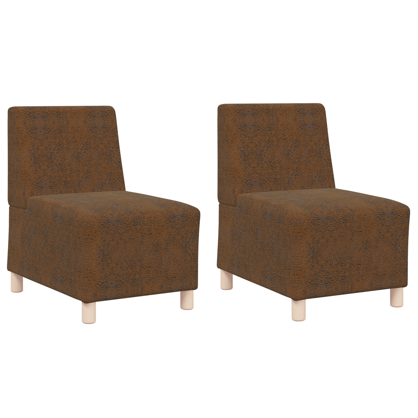 Sofa Stoel met kussen 2 pcs Bruin 55 cm Faux suede leer