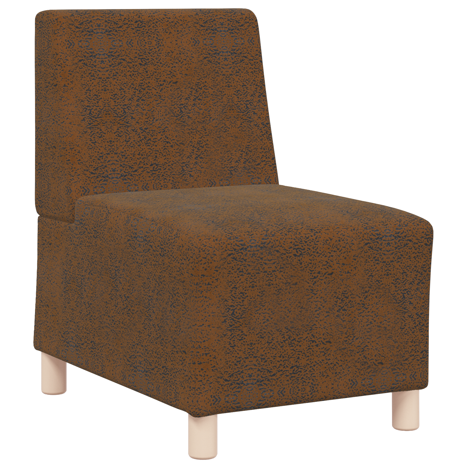 Sofa Stoel met kussen 2 pcs Bruin 55 cm Faux suede leer