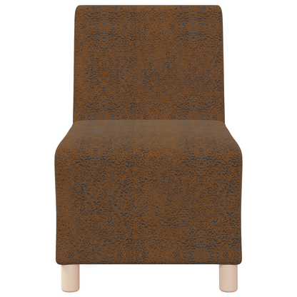 Sofa Stoel met kussen 2 pcs Bruin 55 cm Faux suede leer