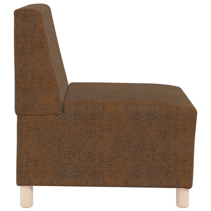 Sofa Stoel met kussen 2 pcs Bruin 55 cm Faux suede leer