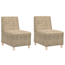 Sofa Stoel met kussen 2 pcs Lichtgrijs 55 cm Faux suede leer