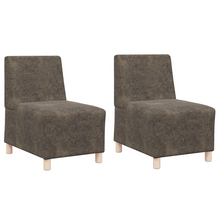 Sofa Stoel met kussen 2 pcs Donkergrijs 55 cm Faux suede leer