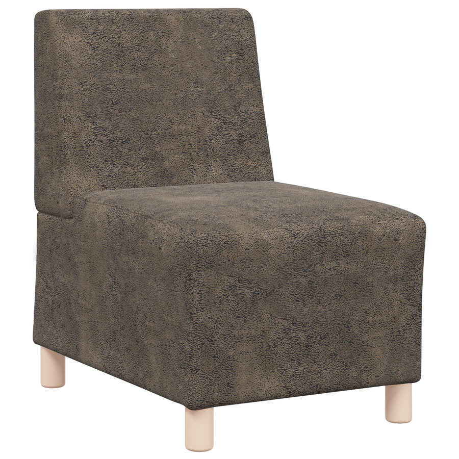 Sofa Stoel met kussen 2 pcs Donkergrijs 55 cm Faux suede leer
