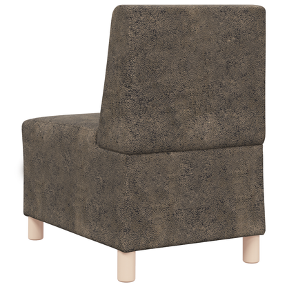 Sofa Stoel met kussen 2 pcs Donkergrijs 55 cm Faux suede leer