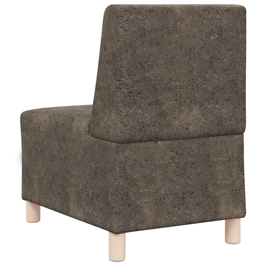 Sofa Stoel met kussen 2 pcs Donkergrijs 55 cm Faux suede leer