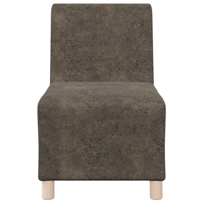 Sofa Stoel met kussen 2 pcs Donkergrijs 55 cm Faux suede leer