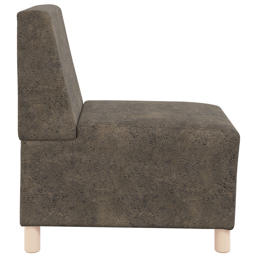 Sofa Stoel met kussen 2 pcs Donkergrijs 55 cm Faux suede leer