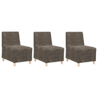 Modulaire bank 3 delen donkergrijs 55x74x82 cm