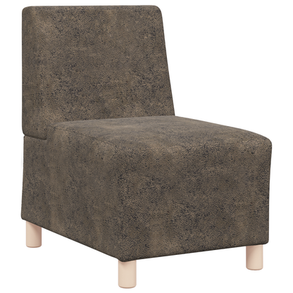 Sofa Stoel met kussen 3 pcs Donkergrijs 55 cm Faux suede leer