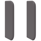 Hoofdbord 2 stuks grijs 40x16x5 cm kunstleer
