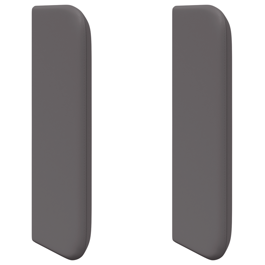 Hoofdbordoren 2 pcs Grijs 40 x 16 x 5 cm Kunstleer