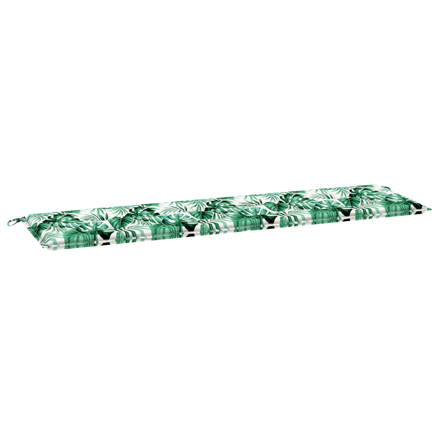 Tuinbankkussen 180x50x4 cm bladpatroon oxford stof