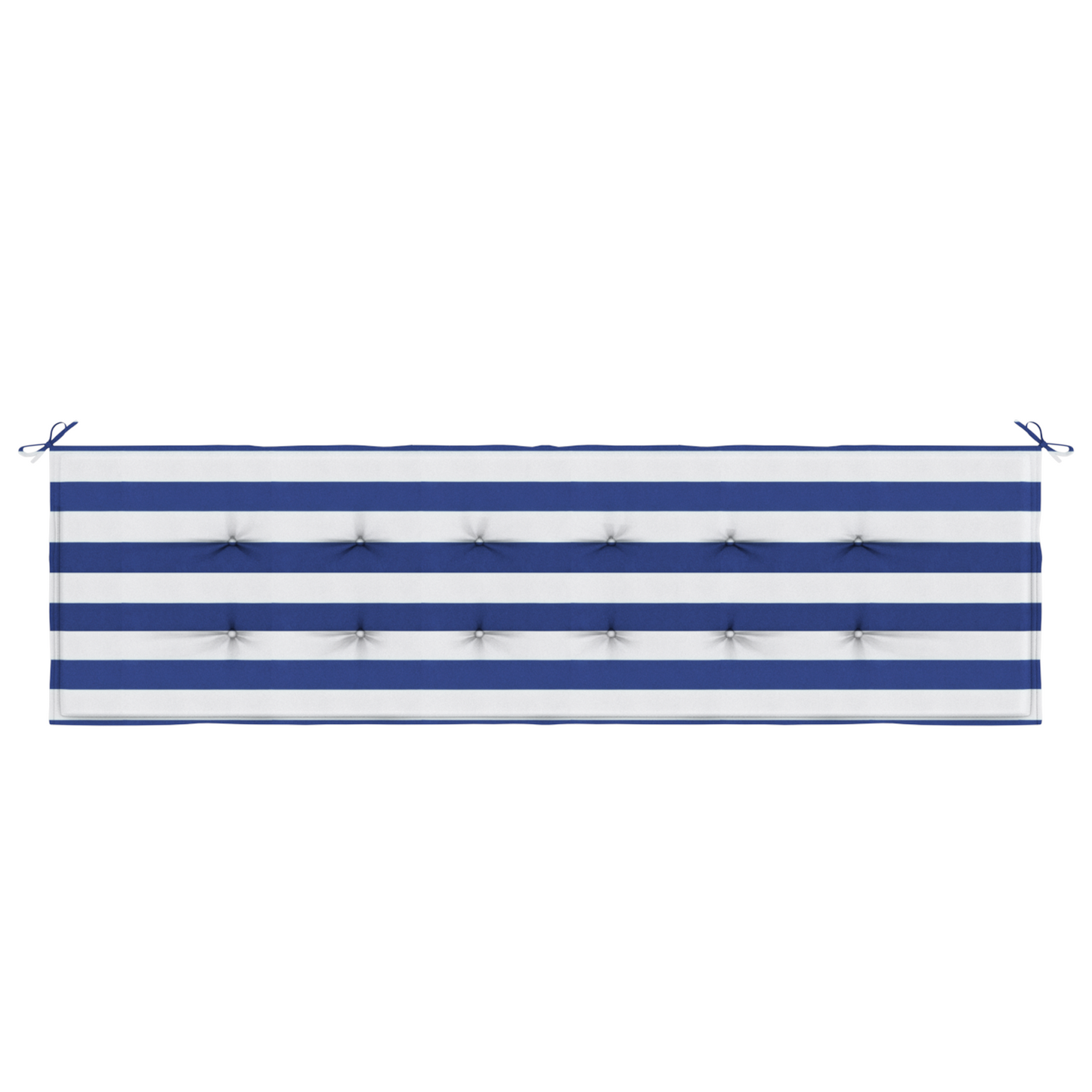 Tuinbankkussen 180x50x4 cm gestreept oxford stof blauw en wit