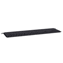 Tuinbank Kussen - Zwart Geruit Patroon - 180 x 50 x 4 cm - Oxford Stof