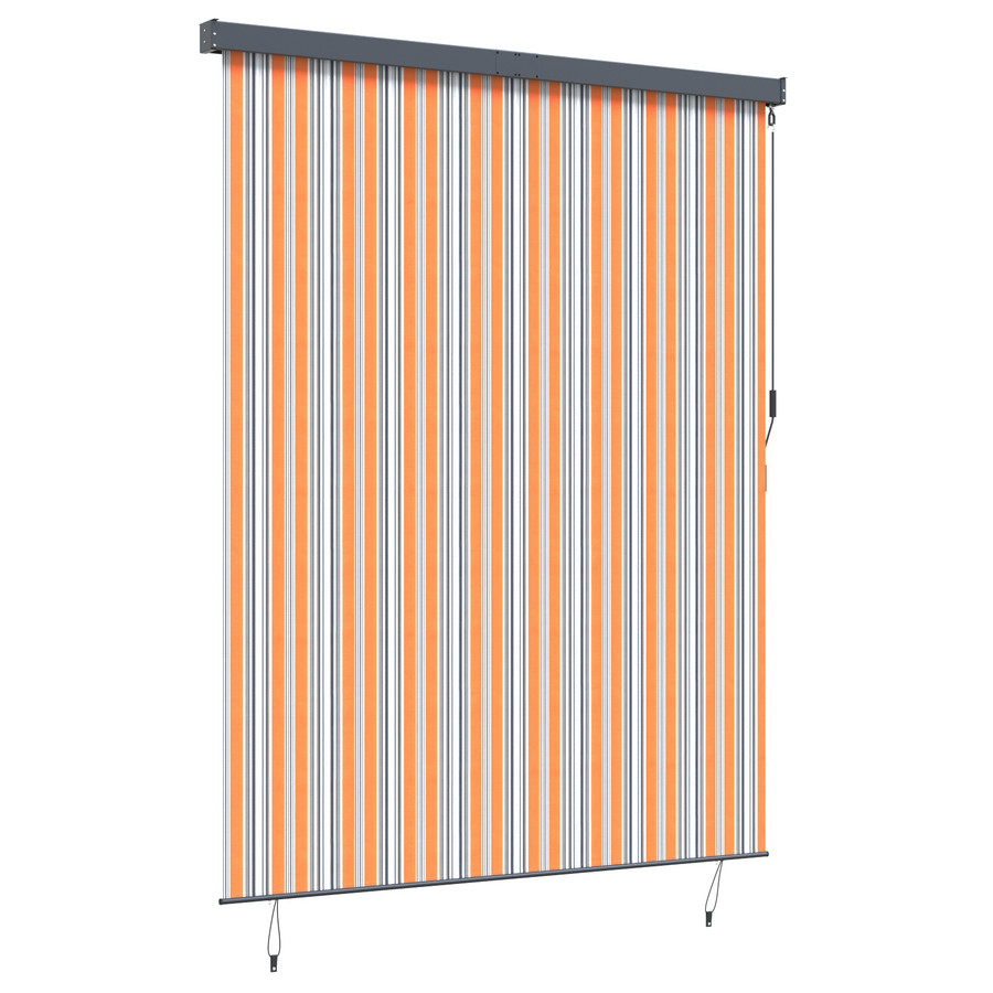Buiten Rolgordijn Gestreept Verstelbaar Geel en blauw 200 x 250 cm Stof