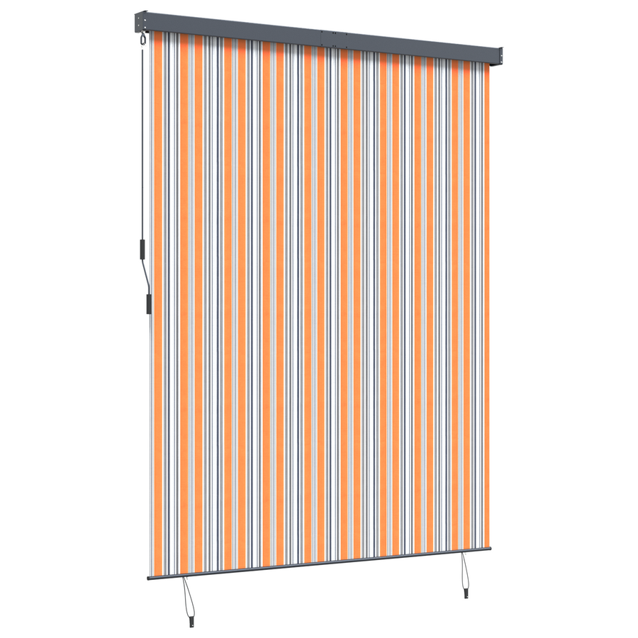 Buiten Rolgordijn Gestreept Verstelbaar Geel en blauw 200 x 250 cm Stof