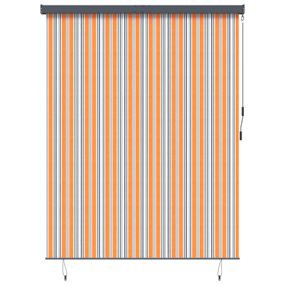 Buiten Rolgordijn Gestreept Verstelbaar Geel en blauw 200 x 250 cm Stof
