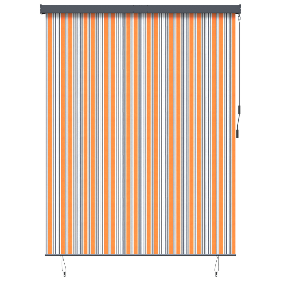 Buiten Rolgordijn Gestreept Verstelbaar Geel en blauw 200 x 250 cm Stof