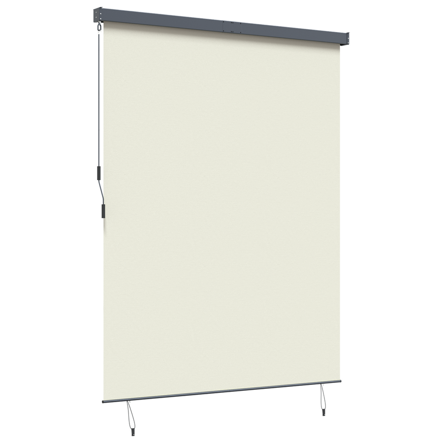 Buiten Rolgordijn Gestreept Verstelbaar Crème 200 x 250 cm Stof