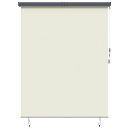 Buiten Rolgordijn Gestreept Verstelbaar Crème 200 x 250 cm Stof